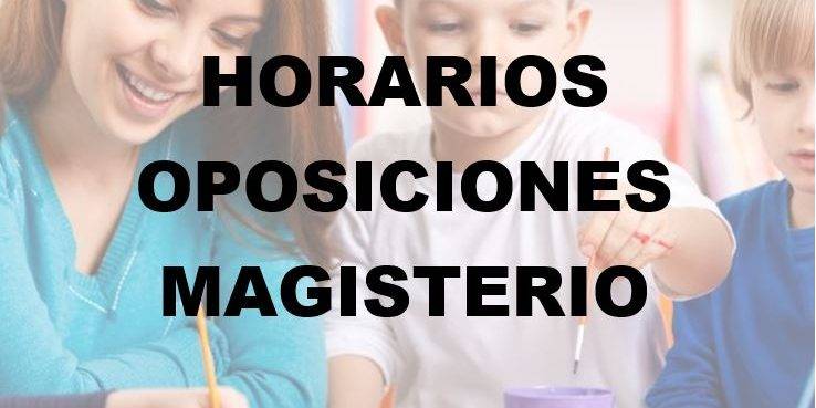 HORARIOS OPOSICIONES MAGISTERIO