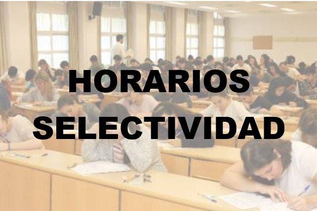 HORARIOS SELECTIVIDAD