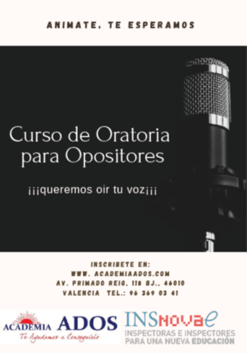 CURSO DE ORATORIA PARA OPOSITORES 3 CURSO DE ORATORIA PARA OPOSITORES 3