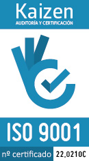 Logo Kaizen 9001. Certificado 22.0210C (130x236px)